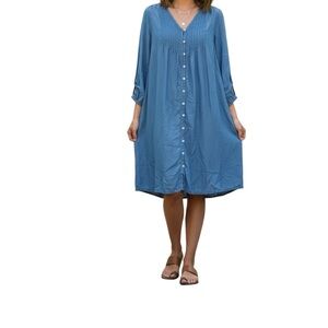 Old Navy Blue Button-Down Dress